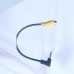 3.5mm elbow to RCA connector adapter cable for car navigation, GPS, camera, and audio connections. 3.5mm elbow to RCA connector adapter cable for car navigation, GPS, camera, and audio connections.